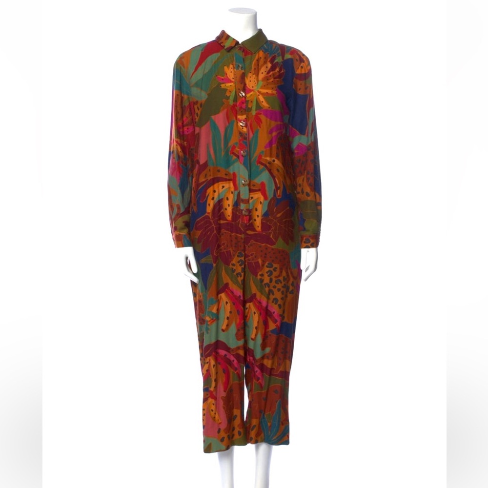 Farm Rio Leopard’s Jungle Print Jumpsuit